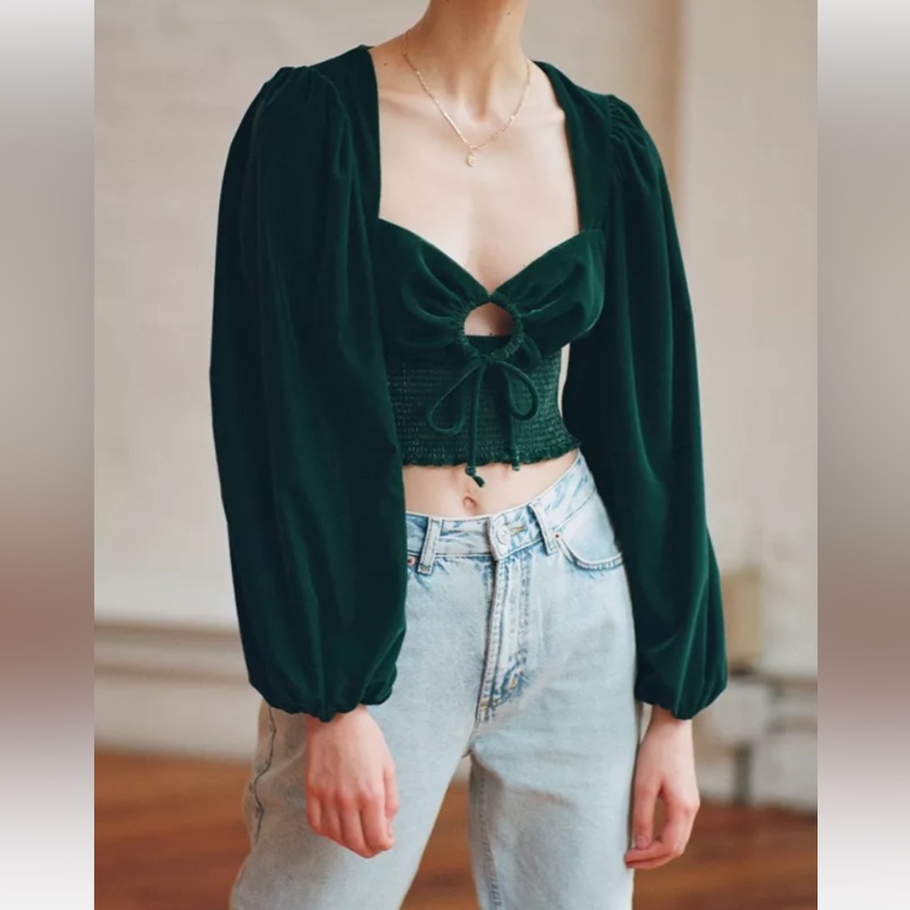Urban Outfitters Velvet Bustier Top